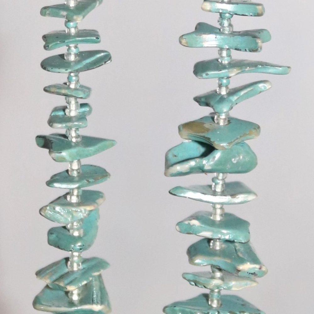 Women's Light Blue Genuine Agate Chip Necklace